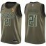 Nike Milwaukee Bucks #21 Jrue Holiday 2021 NBA Finals Champions Swingman Salute to Service Jersey Green Mens