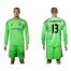 Chelsea #13 Courtois Green Goalkeeper Long Sleeves Soccer Club Jersey