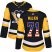 Adidas Pittsburgh Penguins #71 Evgeni Malkin Black Home Authentic USA Flag Womens Stitched NHL Jersey