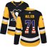 Adidas Pittsburgh Penguins #71 Evgeni Malkin Black Home Authentic USA Flag Womens Stitched NHL Jersey
