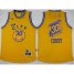 Golden State Warriors #30 Stephen Curry Yellow Throwback The City Stitched NBA Jersey