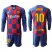 Barcelona #10 Messi Home Long Sleeves Soccer Club Jersey