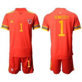 Wales #1 Hennessey Red Home Soccer Club Jersey