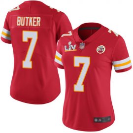 Nike Kansas City Chiefs #7 Harrison Butker Red Team Color Womens Super Bowl LV Bound Stitched NFL Vapor Untouchable Limited Jersey