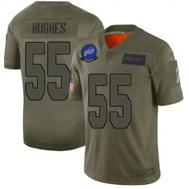 Nike Buffalo Bills #55 Jerry Hughes Camo Mens Stitched NFL Limited 2019 Salute To Service Jersey