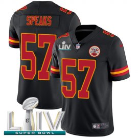 Nike Kansas City Chiefs #57 Breeland Speaks Black Super Bowl LIV 2020 Mens Stitched NFL Limited Rush Jersey
