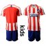 Atletico Madrid Blank Home Kid Soccer Club Jersey