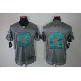 Nike Miami Dolphins #13 Dan Marino Grey Shadow Mens Stitched NFL Elite Jersey