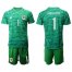 Argentina #1 Caballero Green Goalkeeper Soccer Country Jersey