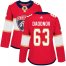 Adidas Florida Panthers #63 Evgenii Dadonov Red Home Authentic Womens Stitched NHL Jersey