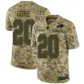 Nike Buffalo Bills #20 Frank Gore Camo Mens Stitched NFL Limited 2018 Salute To Service Jersey