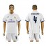 Real Madrid #4 Sergio Ramos White Home Soccer Club Jersey