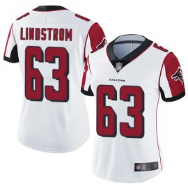 Nike Atlanta Falcons #63 Chris Lindstrom White Womens Stitched NFL Vapor Untouchable Limited Jersey
