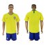 Brazil Blank Home Soccer Country Jersey