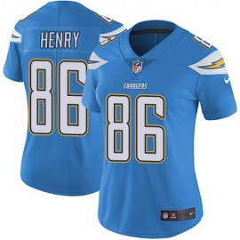 Nike Los Angeles Chargers #86 Hunter Henry Electric Blue Alternate Womens Stitched NFL Vapor Untouchable Limited Jersey