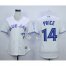 Toronto Blue Jays #14 David Price White Home Womens Stitched MLB Jersey
