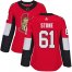 Adidas Ottawa Senators #61 Mark Stone Red Home Authentic Womens Stitched NHL Jersey
