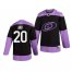 Carolina Hurricanes #20 Sebastian Aho Adidas Mens Hockey Fights Cancer Practice NHL Jersey Black