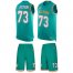 Nike Miami Dolphins #73 Austin Jackson Aqua Green Team Color Mens Stitched NFL Limited Tank Top Suit Jersey