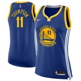 Womens Nike Golden State Warriors #11 Klay Thompson Blue NBA Swingman Icon Edition Jersey
