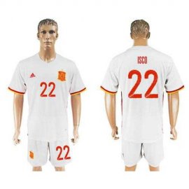 Spain #22 Isco Away Soccer Country Jersey