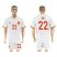 Spain #22 Isco Away Soccer Country Jersey