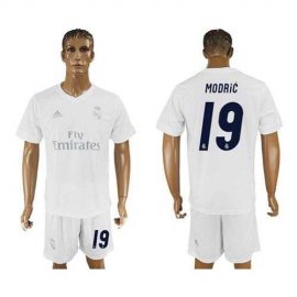 Real Madrid #19 Modric Marine Environmental Protection Home Soccer Club Jersey