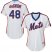 New York Mets #48 Jacob deGrom White(Blue Strip) Alternate Womens Stitched MLB Jersey