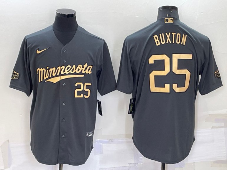 Twins 25 Byron Buxton Charcoal Nike 2022 MLB All Star Cool Base Jerseys Twins 25 Byron Buxton Charcoal Nike 2022 MLB All Star Cool Base Jerseys