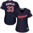 Minnesota Twins #33 Justin Morneau Navy Blue Alternate Womens Stitched MLB Jersey