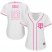 Minnesota Twins #23 Nelson Cruz White/Pink Fashion Womens Stitched MLB Jersey