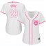 Minnesota Twins #23 Nelson Cruz White/Pink Fashion Womens Stitched MLB Jersey
