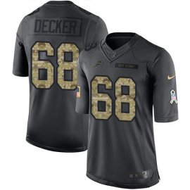 Nike Detroit Lions #68 Taylor Decker Black Mens Stitched NFL Limited 2016 Salute To Service Jersey