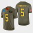 Carolina Carolina Panthers #5 Teddy Bridgewater Mens Nike Olive Gold 2019 Salute to Service Limited NFL 100 Jersey