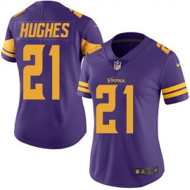 Nike Minnesota Vikings #21 Mike Hughes Purple Womens Stitched NFL Limited Rush Jersey