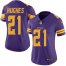 Nike Minnesota Vikings #21 Mike Hughes Purple Womens Stitched NFL Limited Rush Jersey