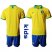 Brazil Blank Home Kid Soccer Country Jersey