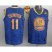 Warriors #11 Klay Thompson Blue Crazy Light The Finals Patch Stitched NBA Jersey