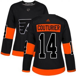 Adidas Philadelphia Flyers #14 Sean Couturier Black Alternate Authentic Womens Stitched NHL Jersey