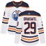 Adidas Edmonton Oilers #29 Leon Draisaitl White Road Authentic Womens Stitched NHL Jersey