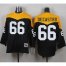Mitchell And Ness 1967 Pittsburgh Steelers #66 David DeCastro Black/Yelllow Throwback Mens Stitched NFL Jersey