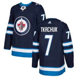 Adidas Winnipeg Jets #7 Keith Tkachuk Navy Blue Home Authentic Stitched NHL Jersey