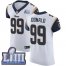 Nike Los Angeles Rams #99 Aaron Donald White Super Bowl LIII Bound Mens Stitched NFL Vapor Untouchable Elite Jersey