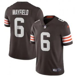 Cleveland Browns #6 Baker Mayfield Mens Nike Brown 2020 Vapor Limited Jersey