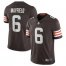Cleveland Browns #6 Baker Mayfield Mens Nike Brown 2020 Vapor Limited Jersey