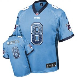 Nike Tennessee Titans #8 Marcus Mariota Light Blue Alternate Mens Stitched NFL Elite Drift Fashion Jersey