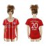 Womens Bayern Munchen #20 Rode Home Soccer Club Jersey