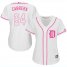 Detroit Tigers #24 Miguel Cabrera White/Pink Fashion Womens Stitched MLB Jersey