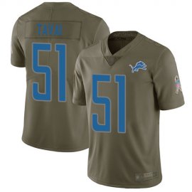 Nike Detroit Lions #51 Jahlani Tavai Olive Mens Stitched NFL Limited 2017 Salute To Service Jersey