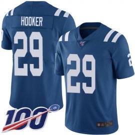 Nike Indianapolis Colts #29 Malik Hooker Royal Blue Team Color Mens Stitched NFL 100th Season Vapor Limited Jersey